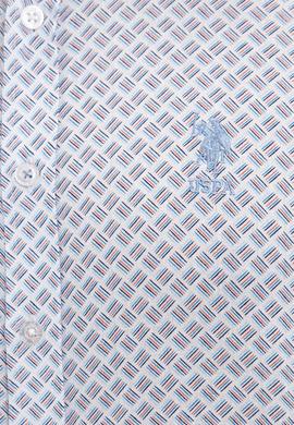 Erkek Turuncu Mavi Desenli Gömlek Uzunkol - 50219350012