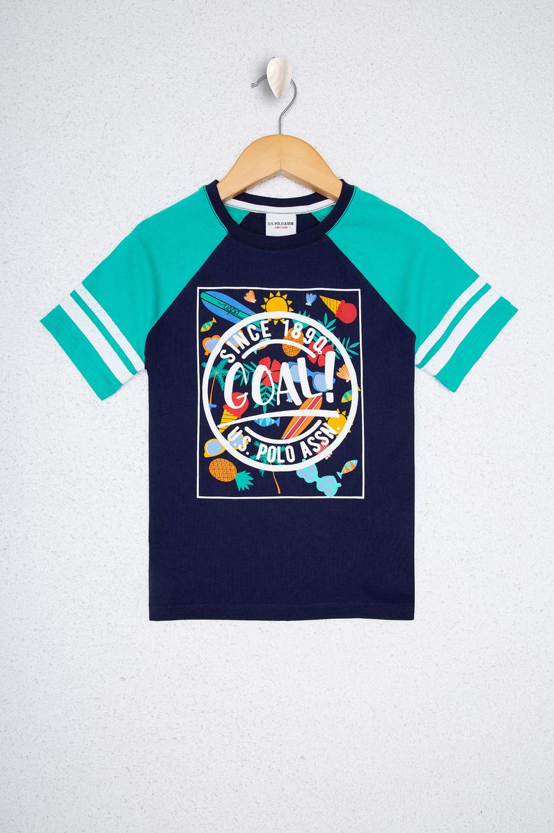 Çocuk Lacivert Bisiklet Yaka Tişört