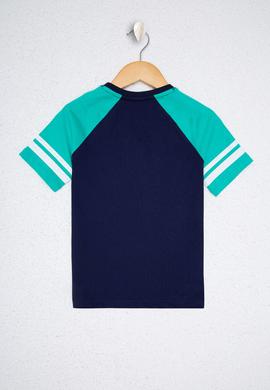 Çocuk Lacivert Bisiklet Yaka Tişört - 50220305001