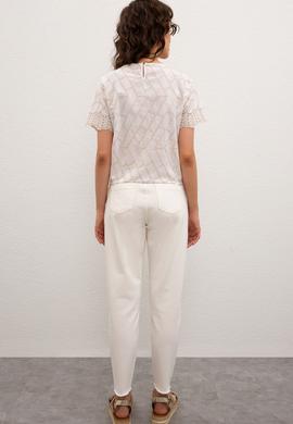 Kadın Beyaz Jean Pantolon - 50219172001