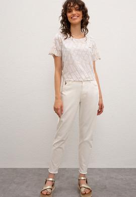 Kadın Beyaz Jean Pantolon - 50219172001