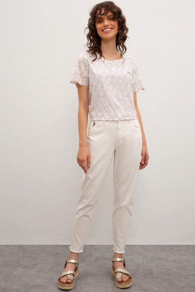 Kadın Beyaz Jean Pantolon