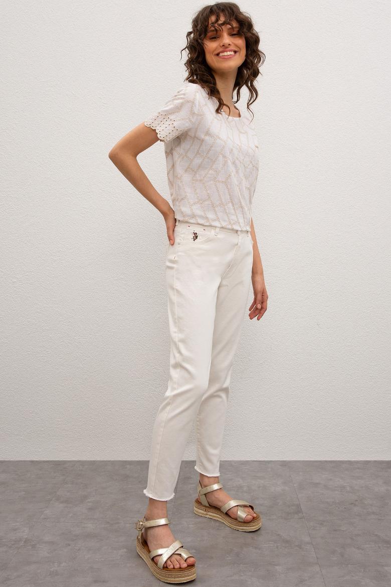 Kadın Beyaz Jean Pantolon - 50219172001