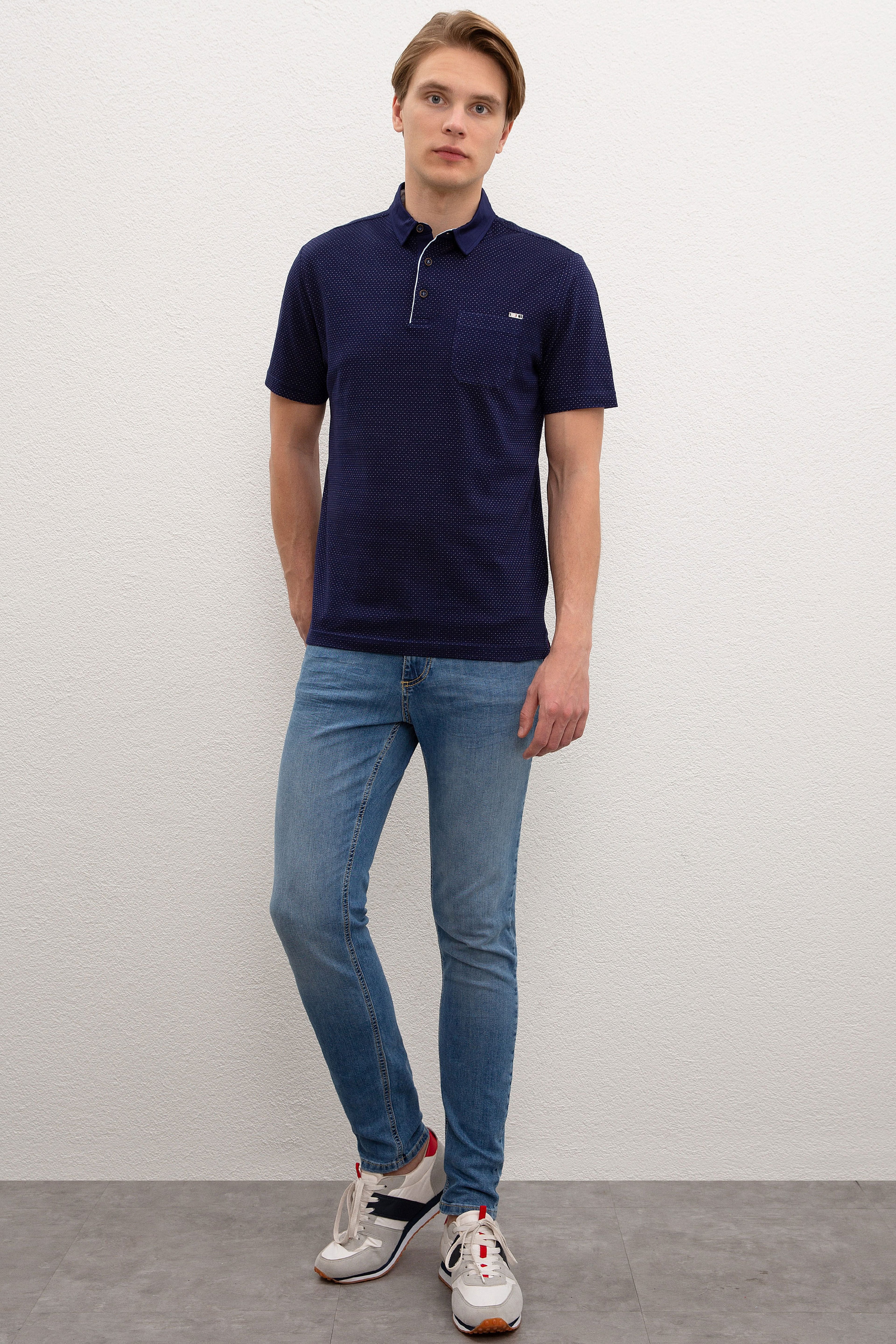 Erkek Lacivert Polo Yaka T-Shirt
