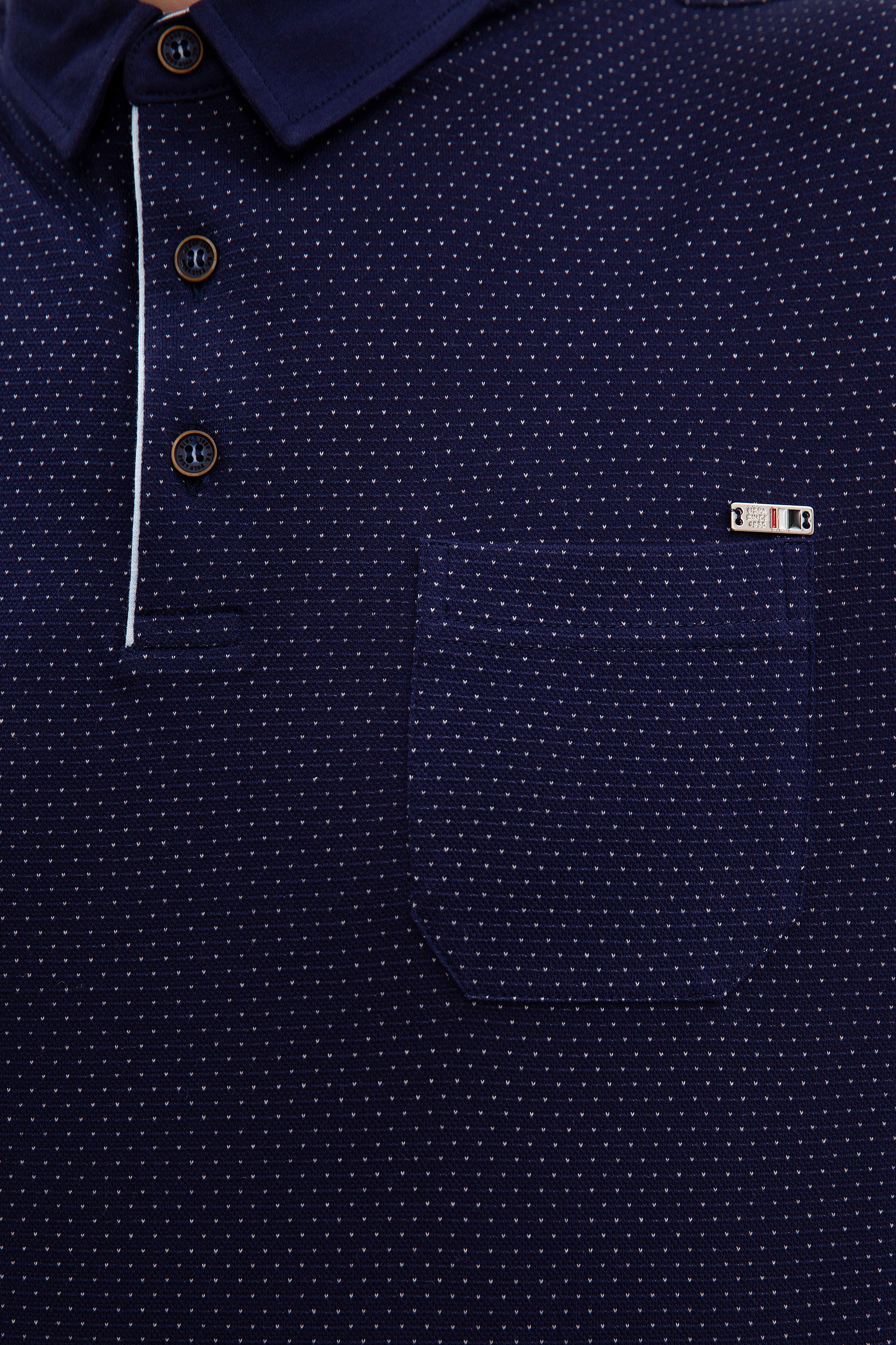 Erkek Lacivert Polo Yaka T-Shirt - Image 5