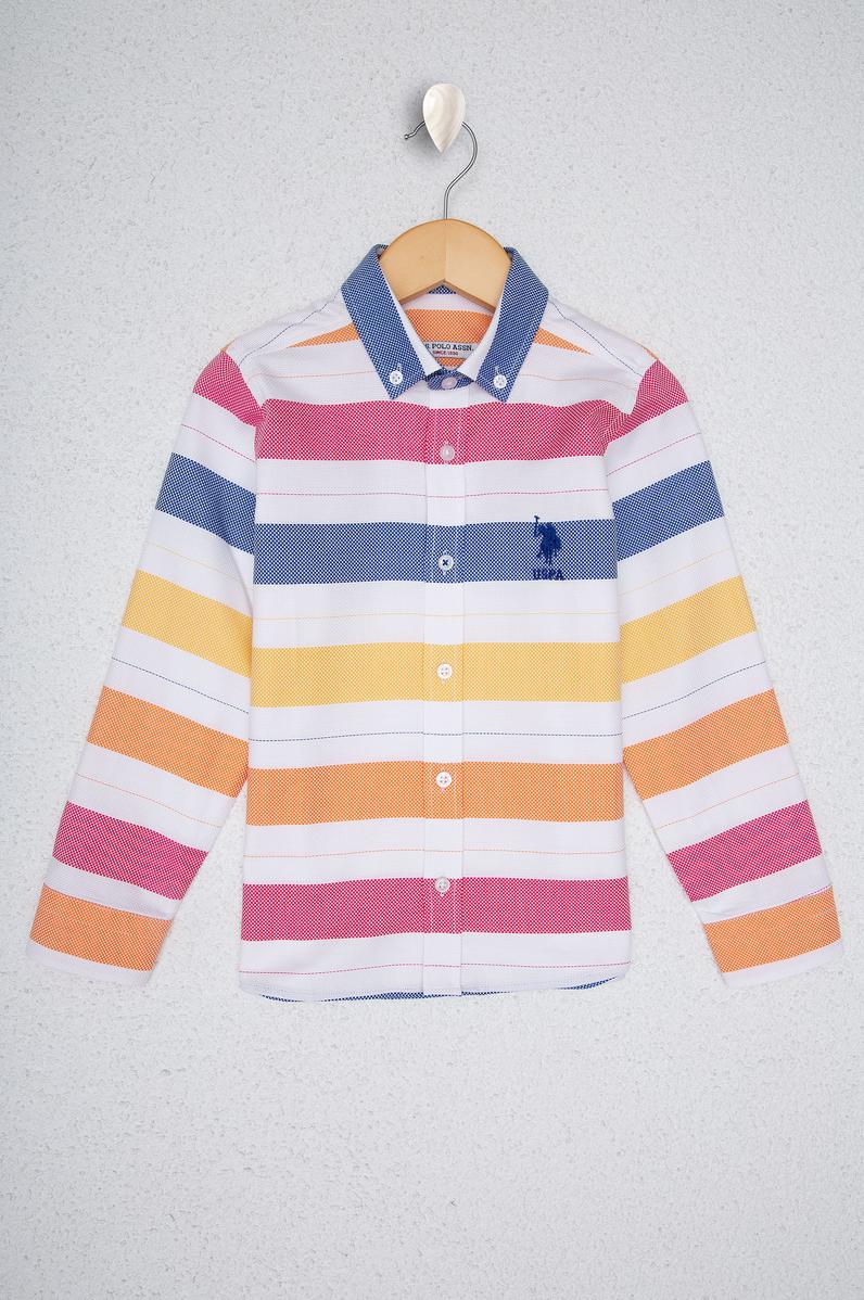 Erkek Çocuk Nar Çiçeği Uzun Kollu Gömlek