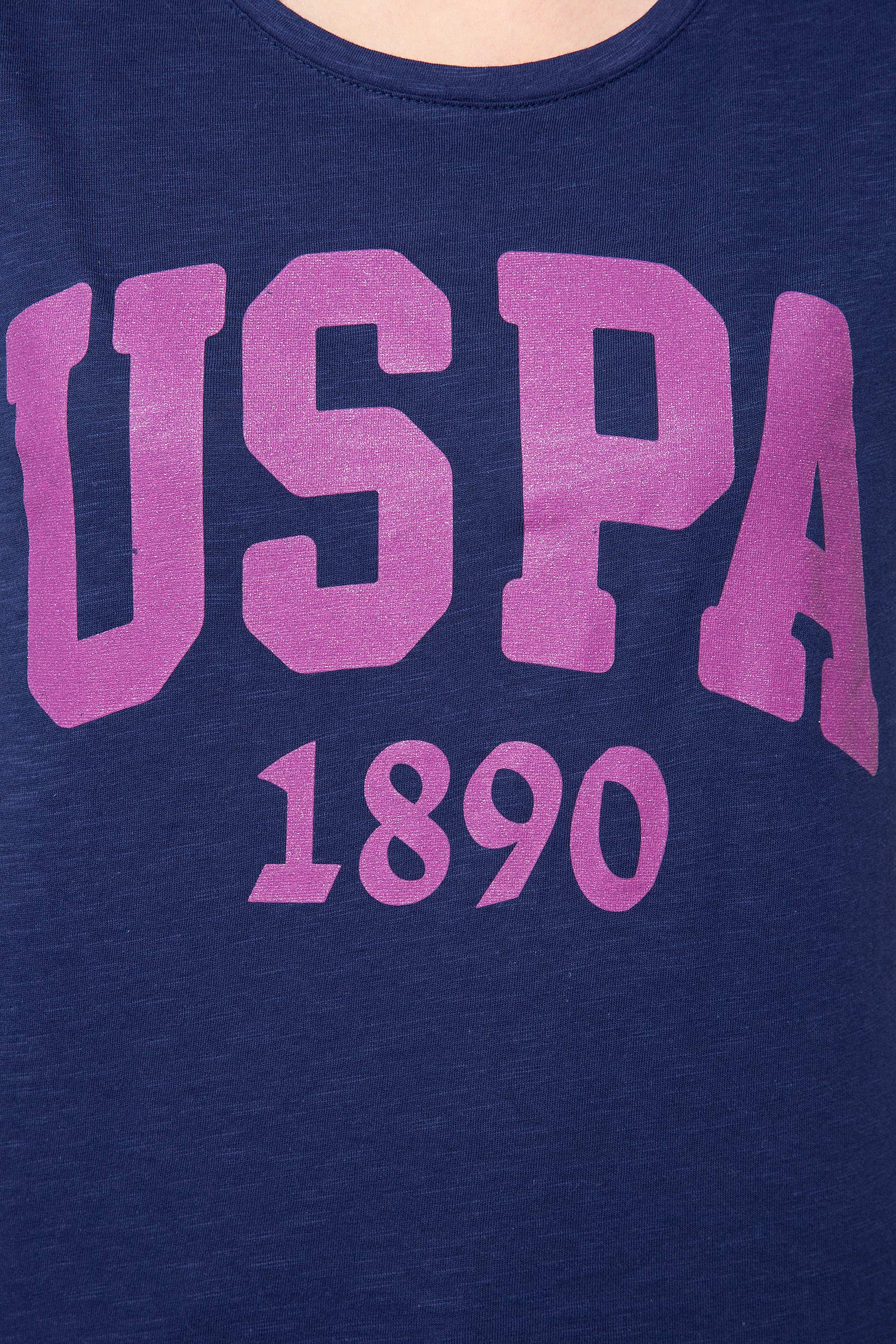 Kadın Lacivert Bisiklet Yaka T-Shirt - Image 4