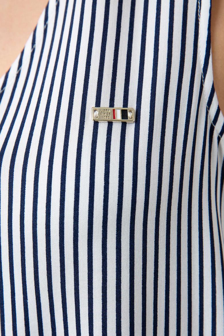 Kadın Lacivert Gömlek Kısakol - 50199148004