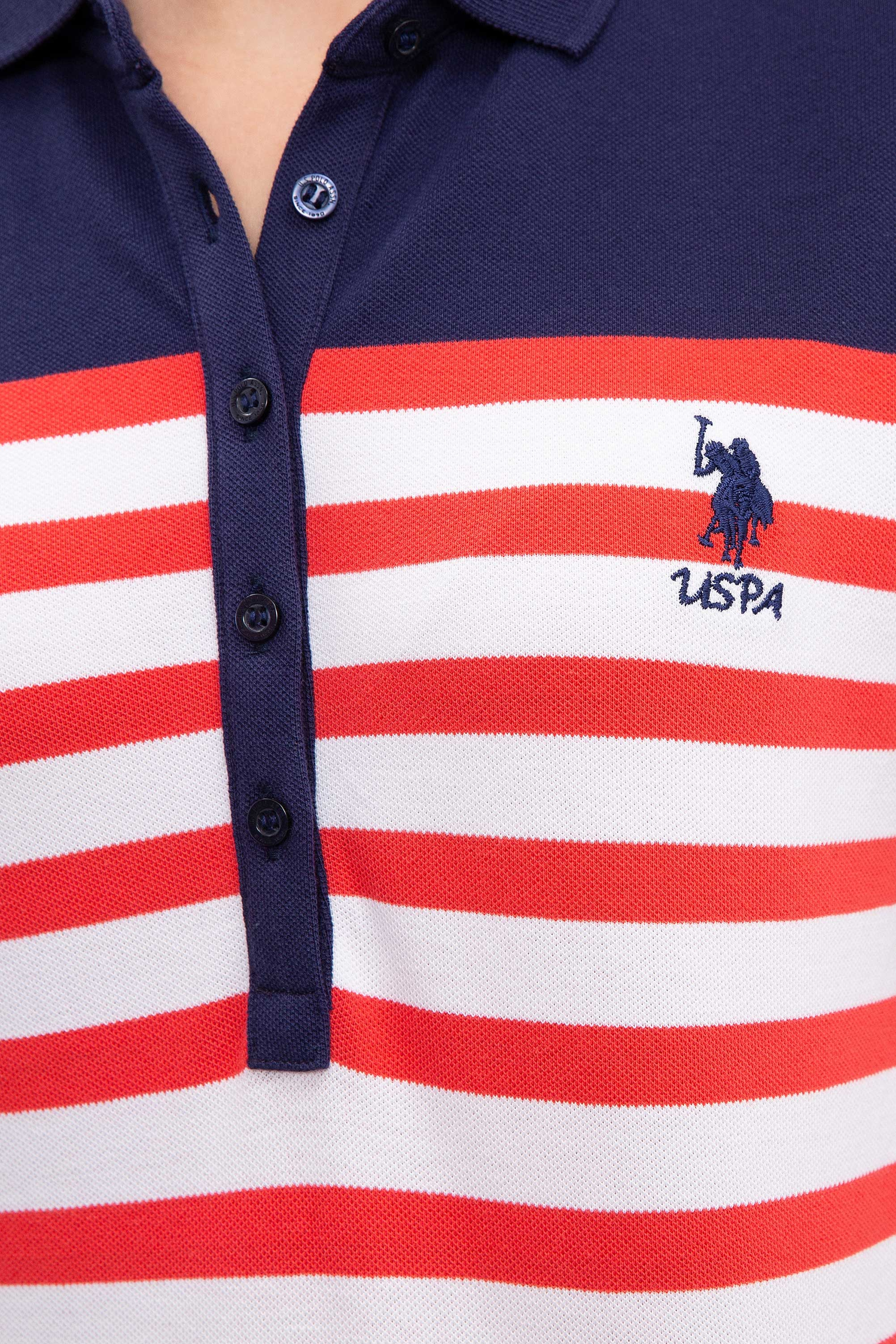 Kadın Lacivert Polo Yaka T-Shirt - Image 4