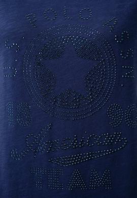 Kadın Lacivert Bisiklet Yaka T-Shirt - 50202606009