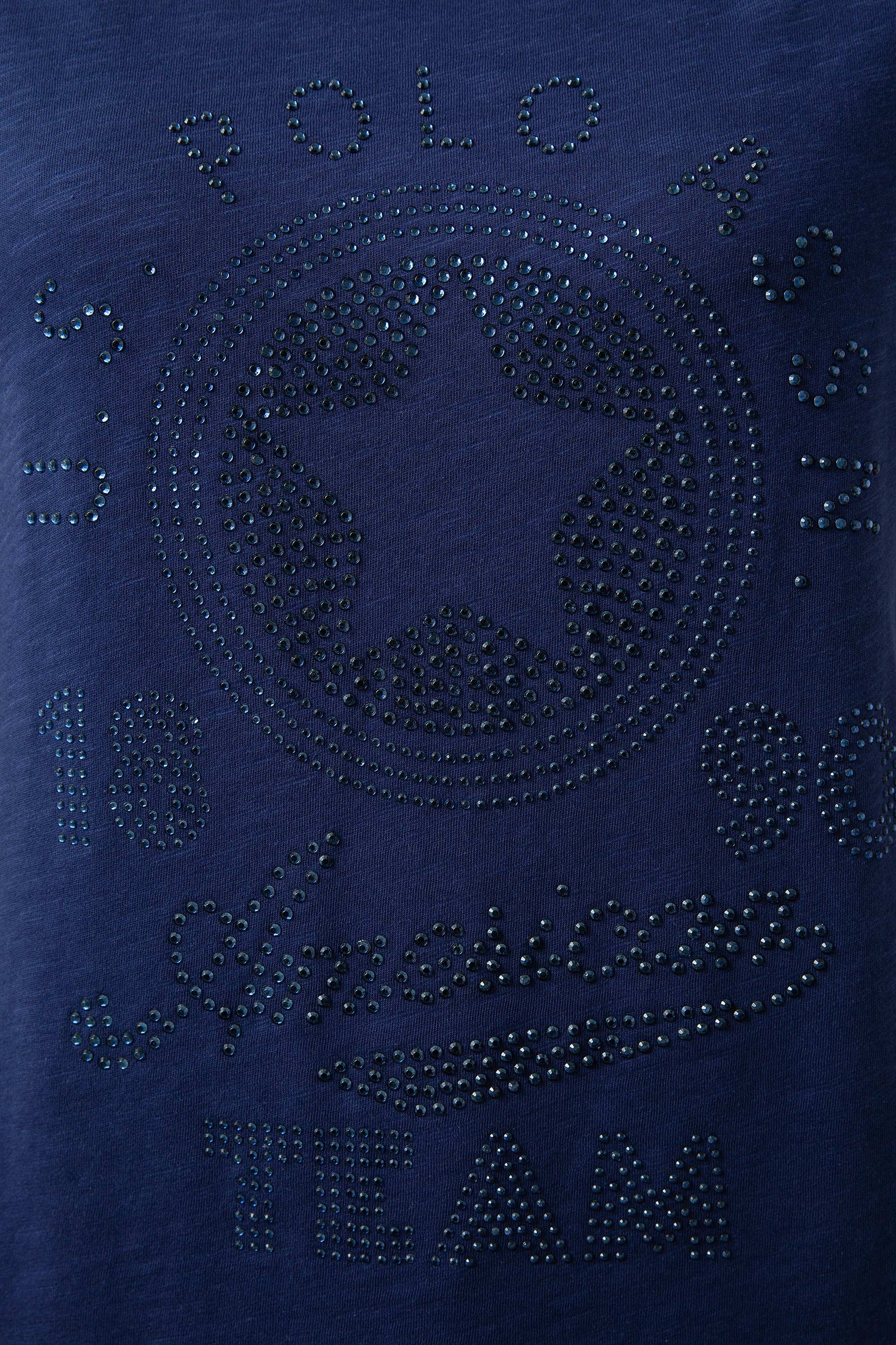 Kadın Lacivert Bisiklet Yaka T-Shirt - Image 5