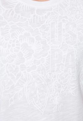 Kadın Beyaz Bisiklet Yaka T-Shirt - 50202617007