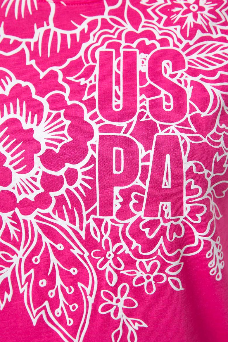 Kadın Pembe Bisiklet Yaka T-Shirt - 50202617009