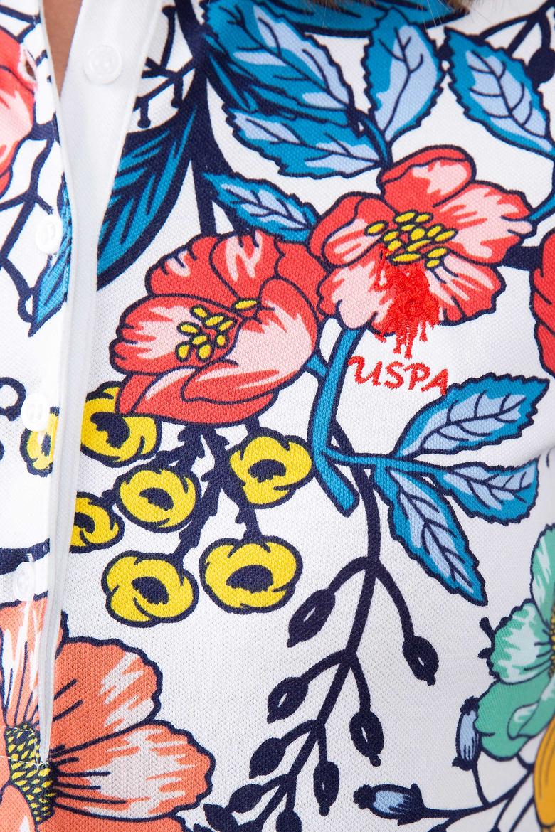 Kadın Beyaz Polo Yaka T-Shirt - 50202779011