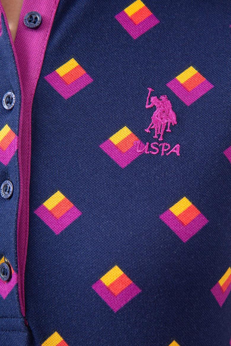 Kadın Lacivert Polo Yaka T-Shirt - 50202778016