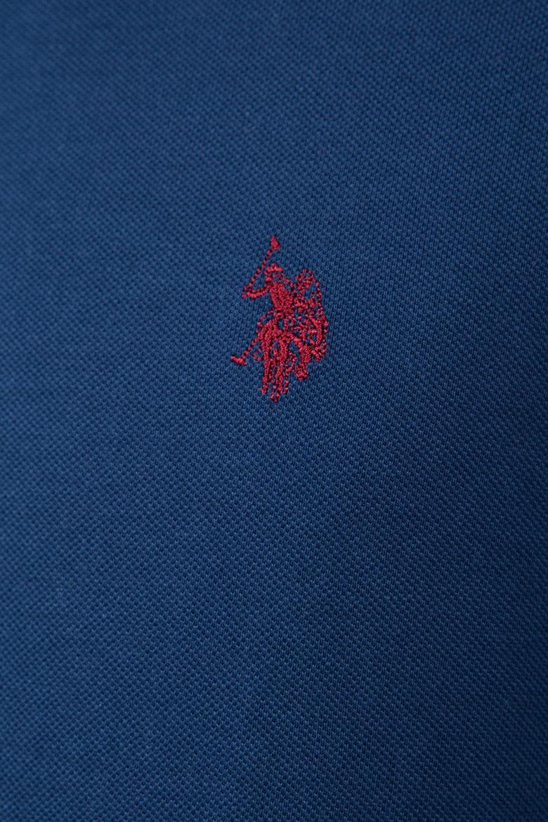 Erkek Açık Lacivert Polo Yaka Sweatshirt Basic - 50209199106