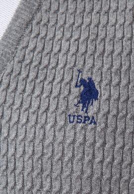 Erkek Gri Melanj V-Yaka Triko Kazak Basic - 50210287056