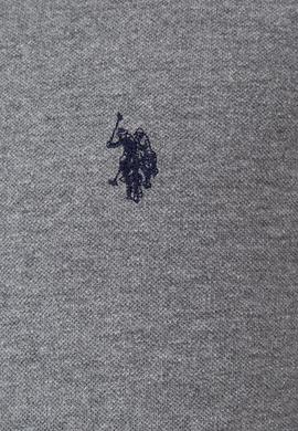 Erkek Antrasit Melanj Polo Yaka Sweatshirt Basic - 50209199046