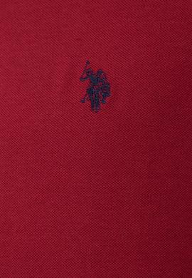 Erkek Bordo Polo Yaka Sweatshirt Basic - 50209199036