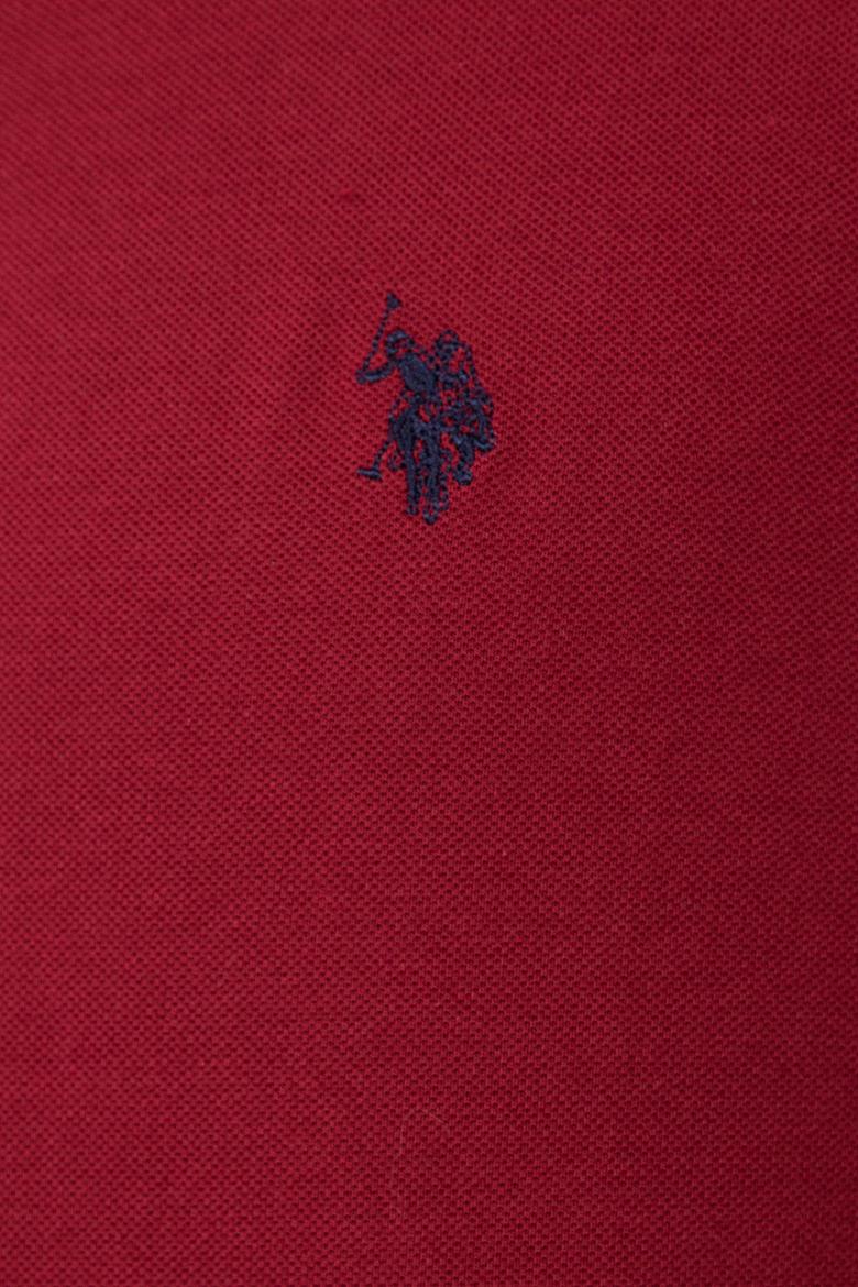 Erkek Bordo Polo Yaka Sweatshirt Basic - 50209199036