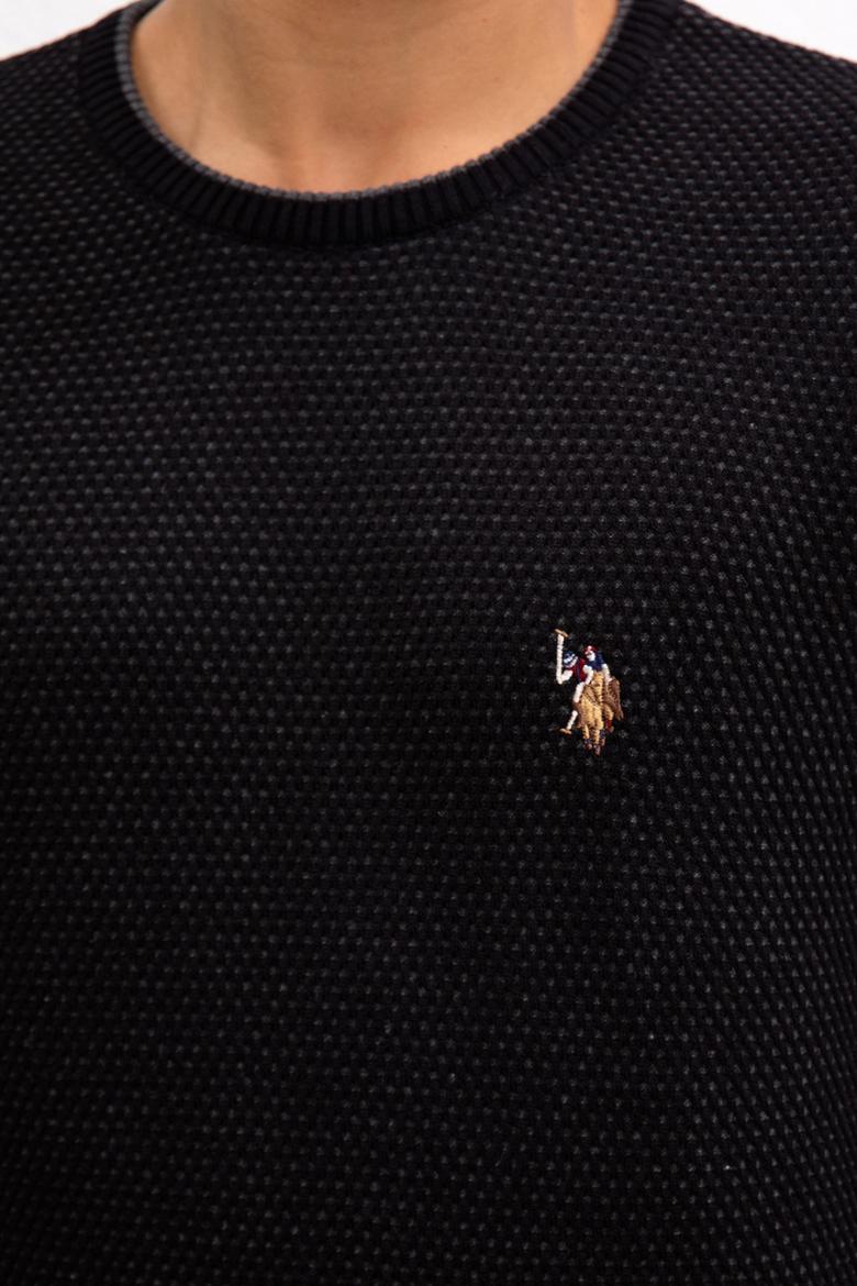 Erkek Siyah Bisiklet Yaka Triko Kazak - 50209485030