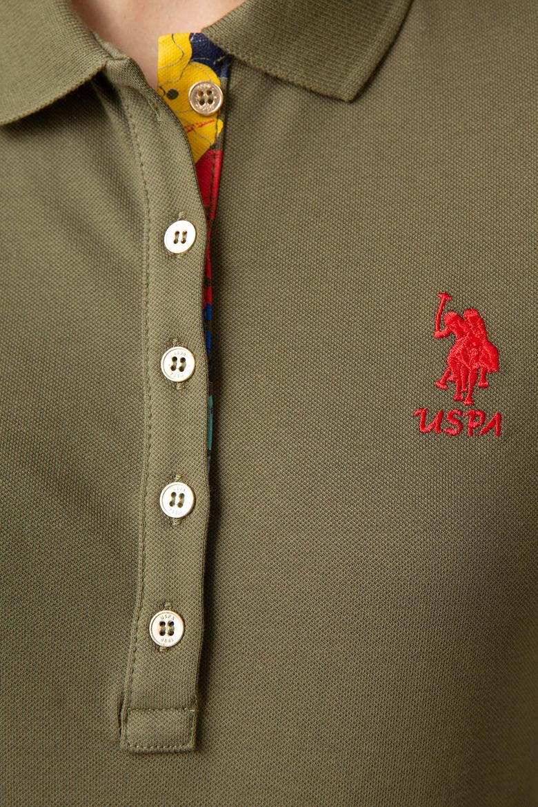 Kadın Haki Polo Yaka T-Shirt - 50198886129