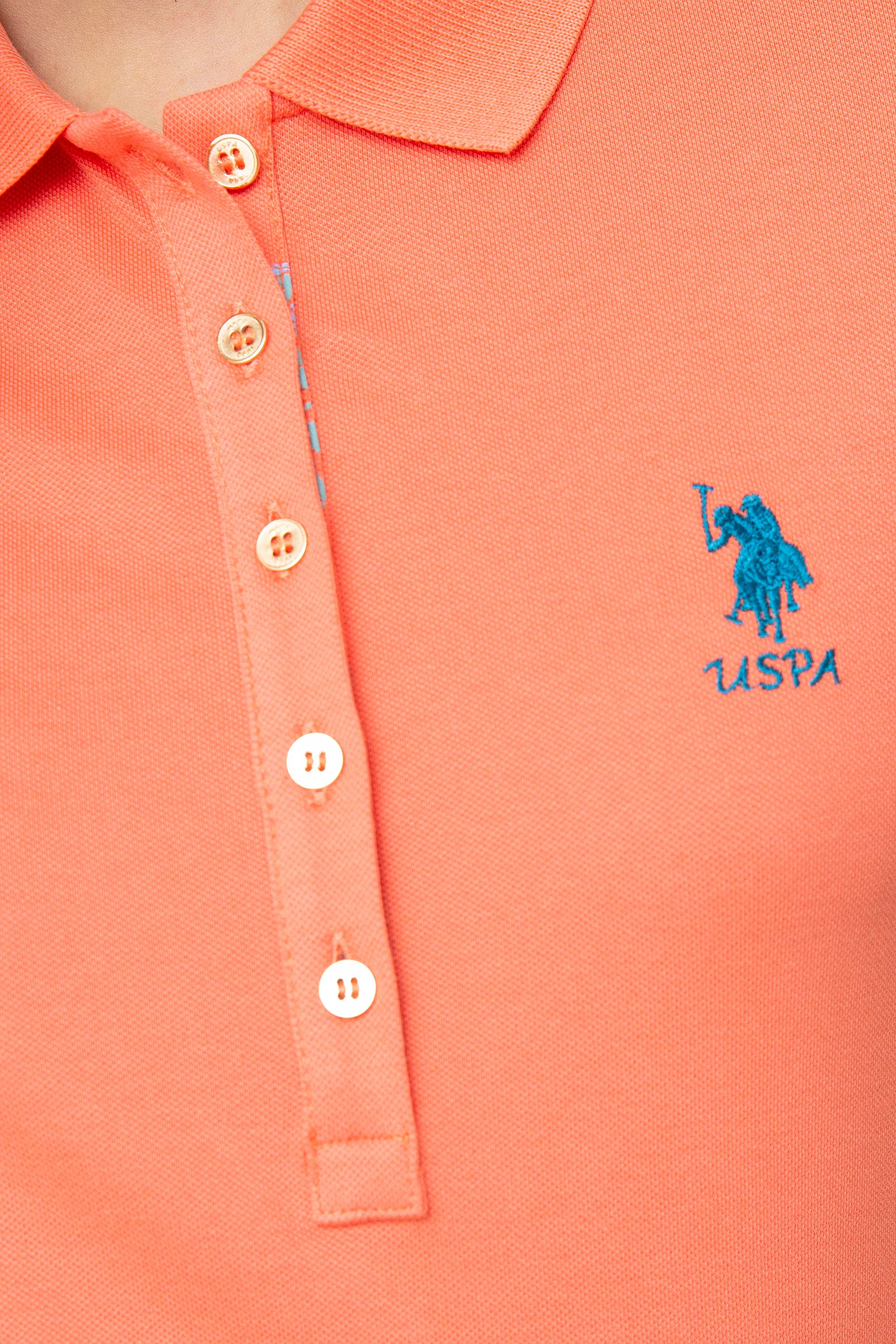 Kadın Somon Polo Yaka T-Shirt