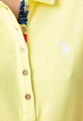 Kadın Sarı Basic Polo Yaka Tişört - 50198886247