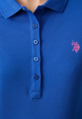 Kadın Mavi Polo Yaka T-Shirt - 50202756081