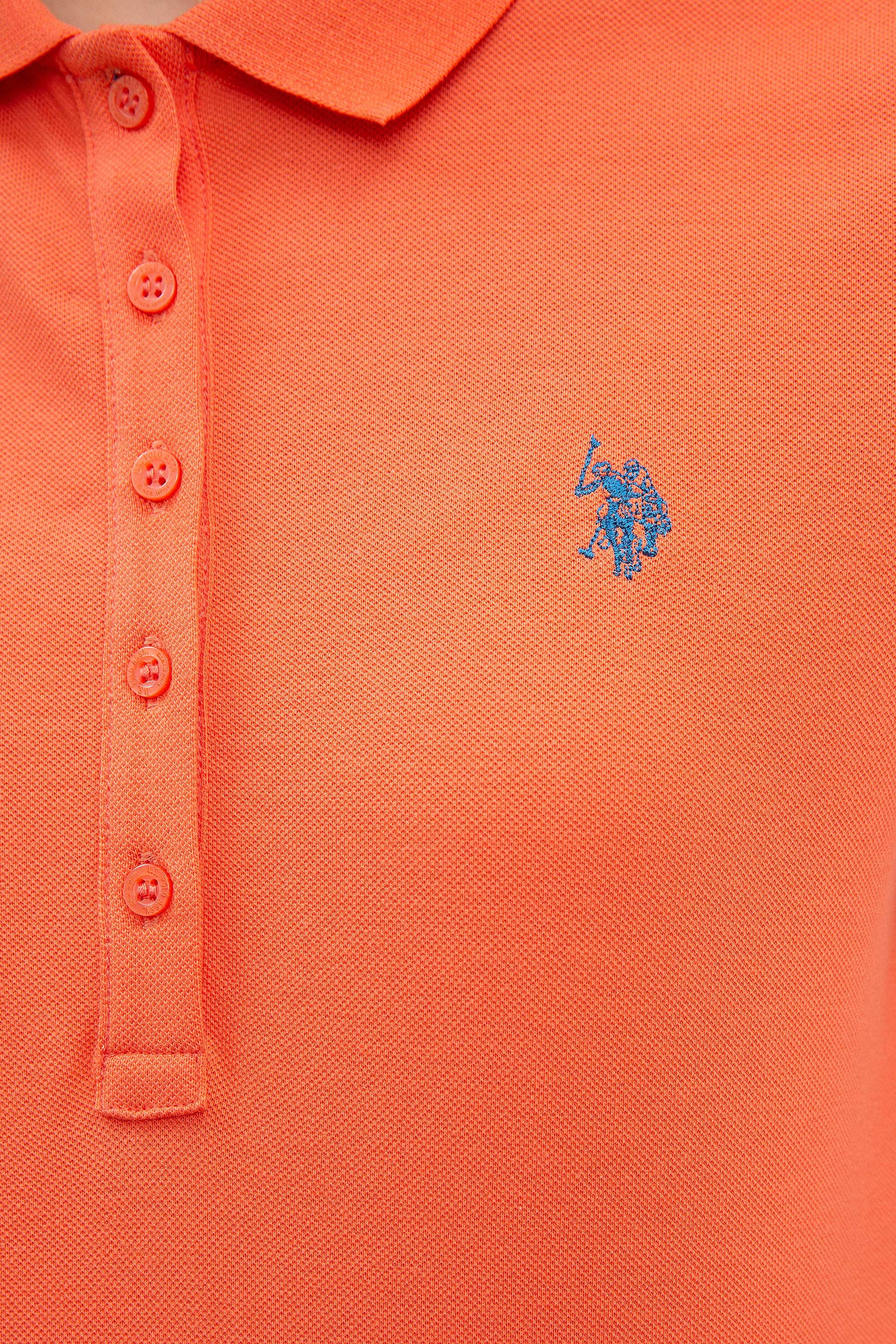 Kadın Somon Polo Yaka T-Shirt - Image 4