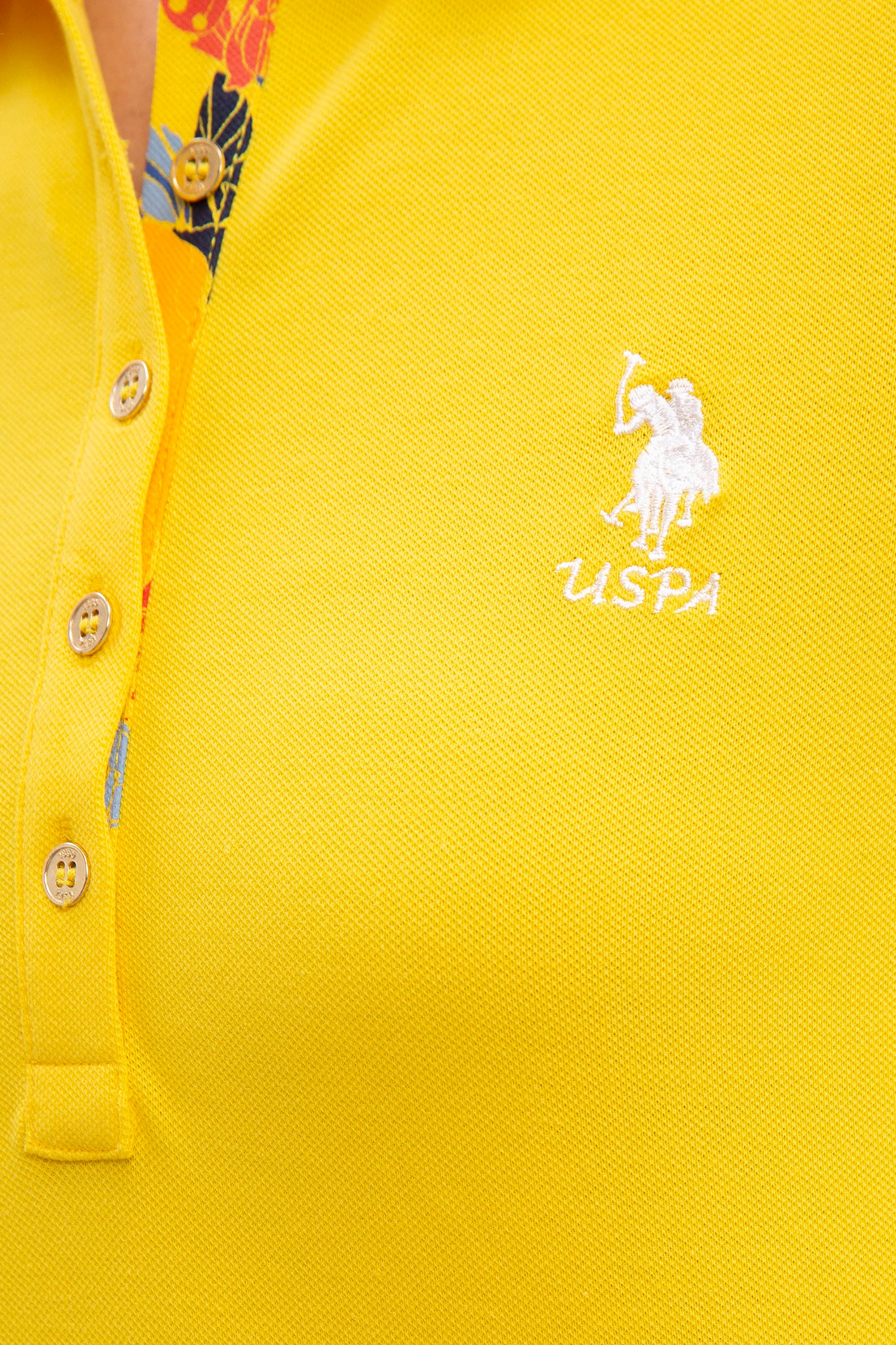 Kadın Sarı Polo Yaka T-Shirt