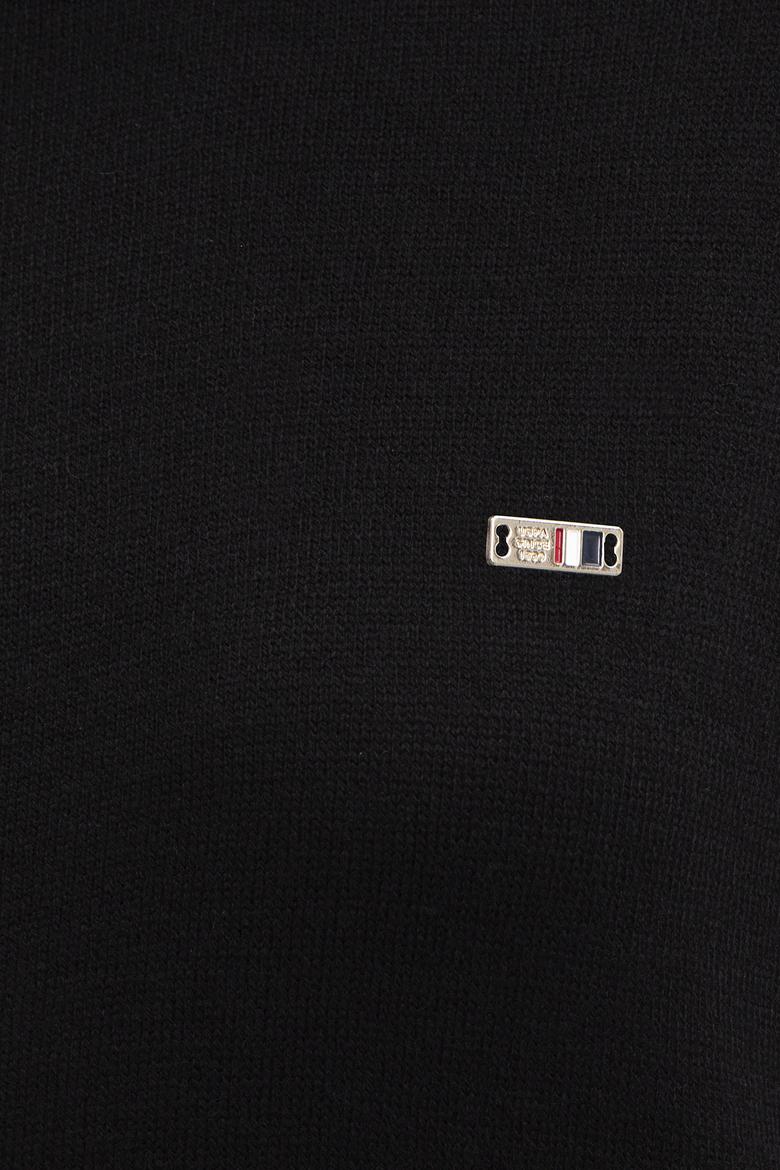 Kadın Siyah Crop Top Kazak - 50209316028