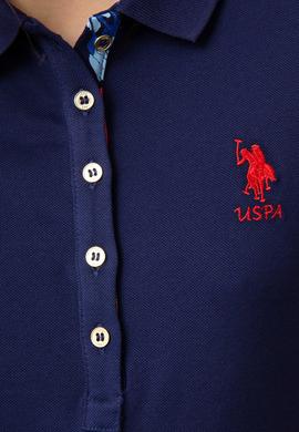 Kadın Lacivert Polo Yaka T-Shirt Basic - 50198886035