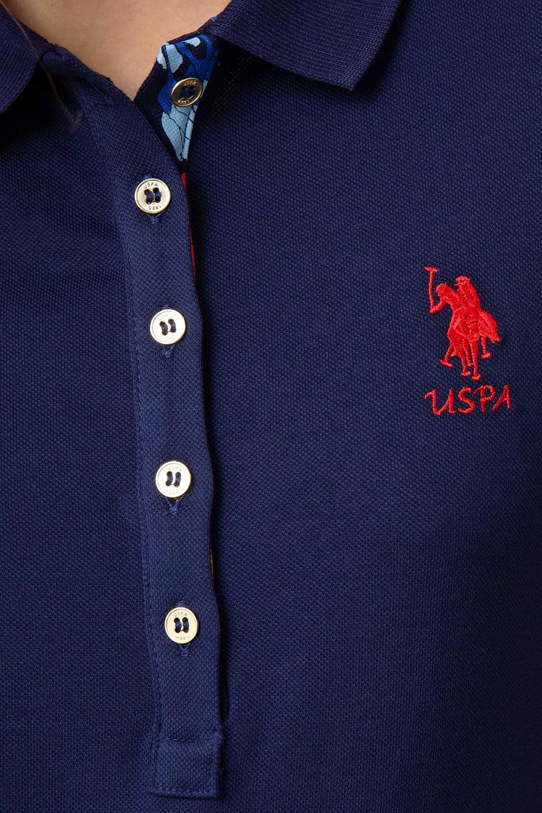 Kadın Lacivert Polo Yaka T-Shirt Basic - 50198886035