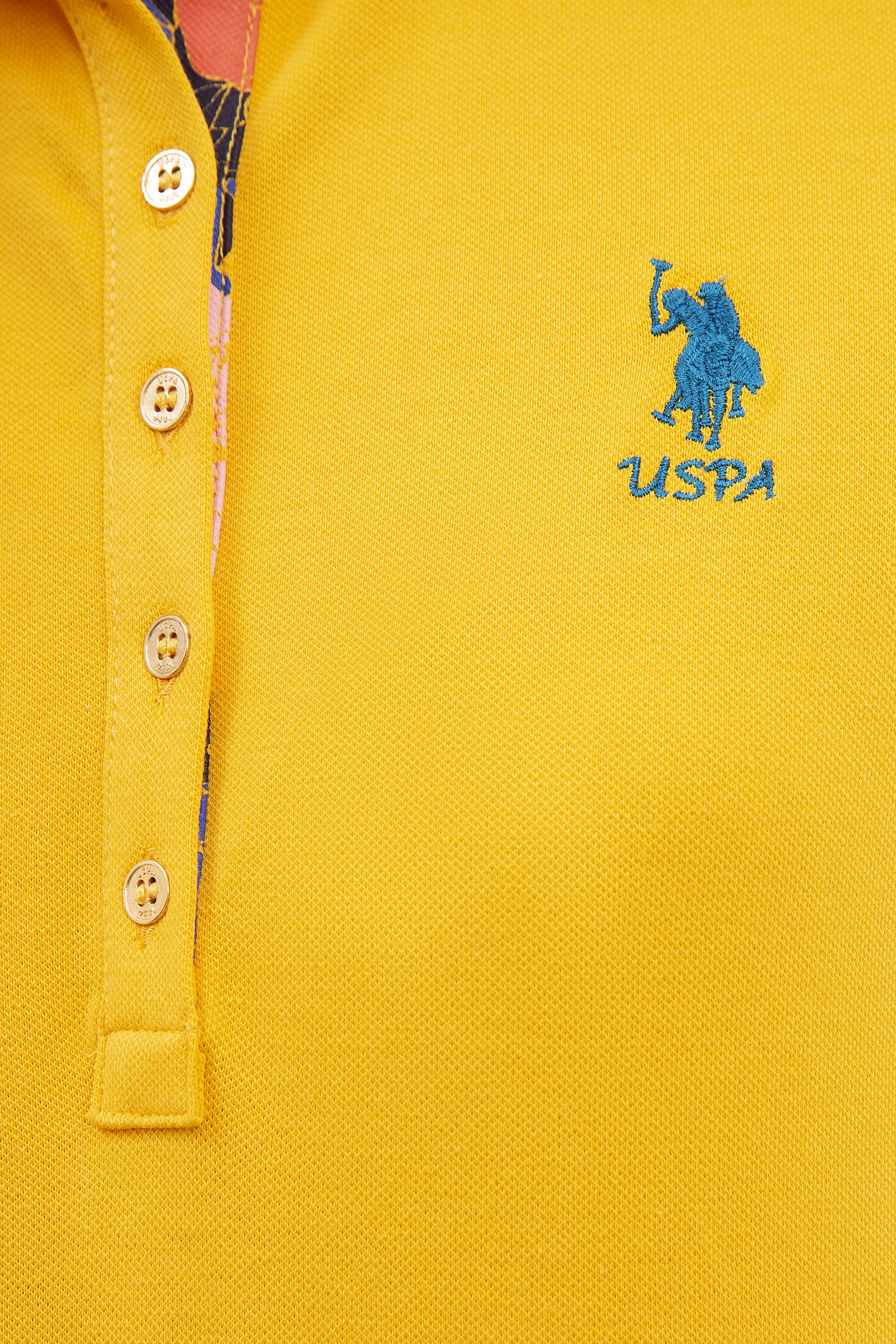 Kadın Sarı Polo Yaka T-Shirt Basic - Image 5