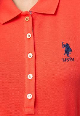 Kadın Nar Çiçeği Basic Polo Yaka Tişört - 50198886104