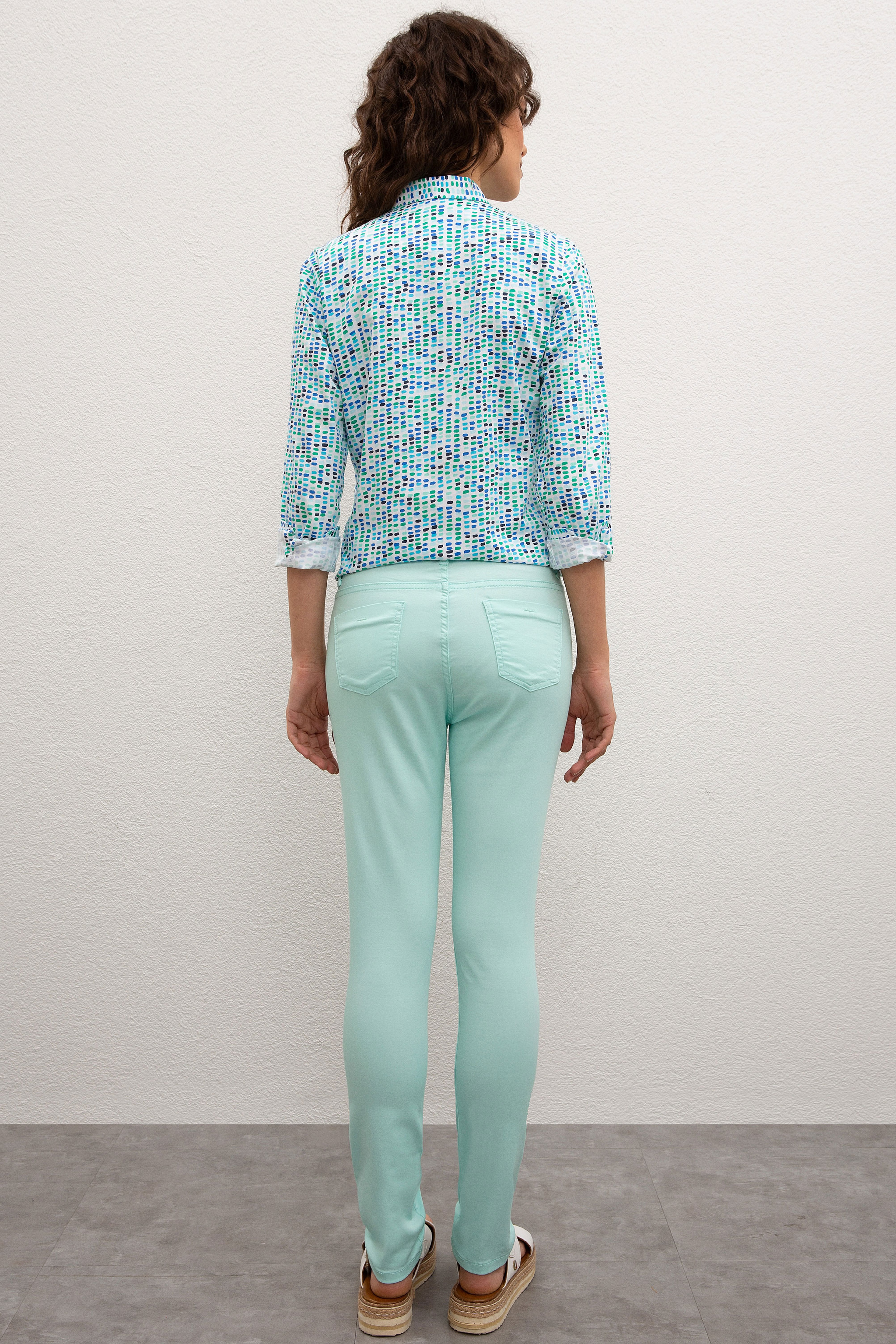 Kadın Su Yeşili Pantolon - Image 3