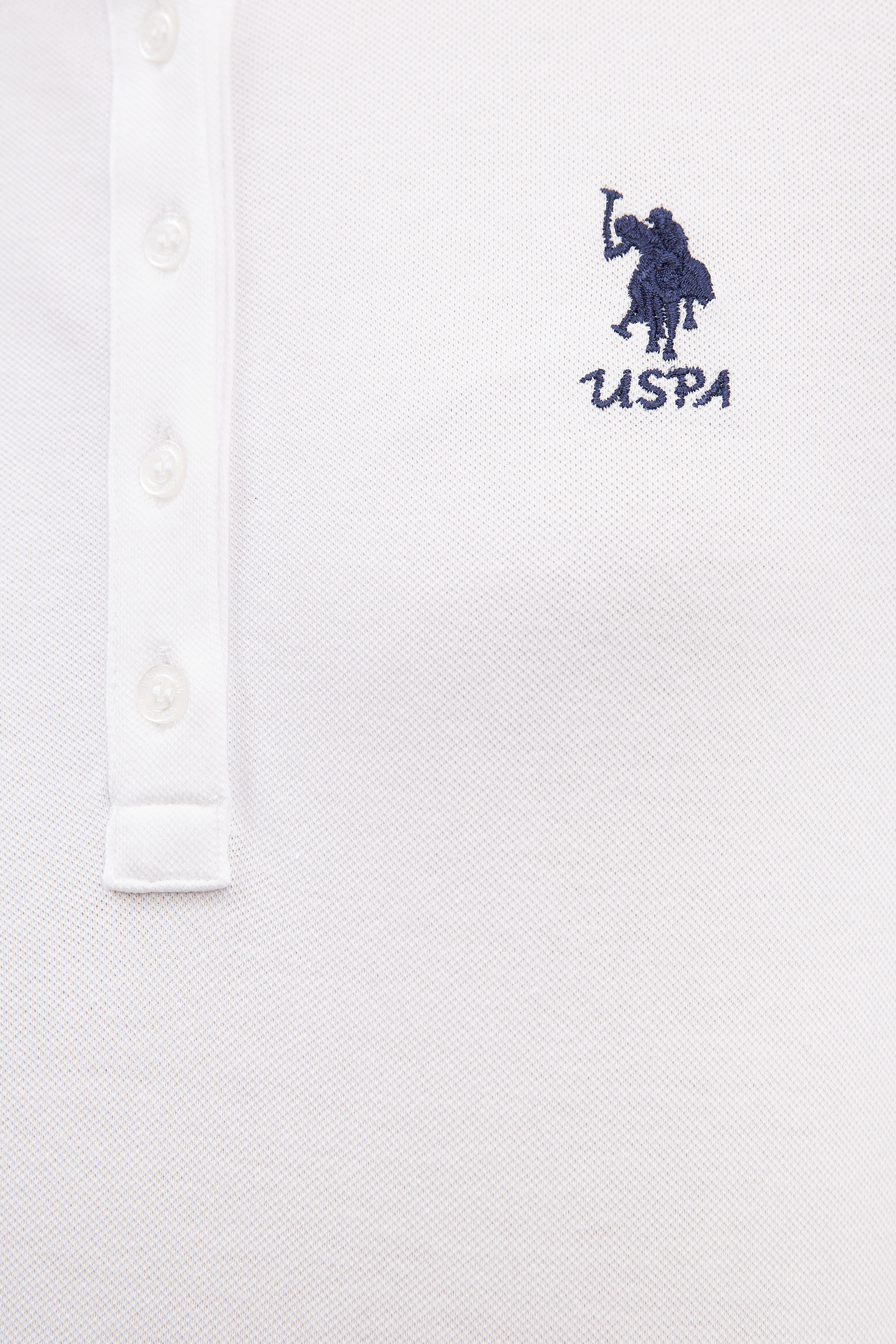 Kadın Beyaz Polo Yaka T-Shirt Basic