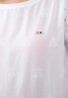 Kadın Beyaz Bisiklet Yaka T-Shirt - 50203317002