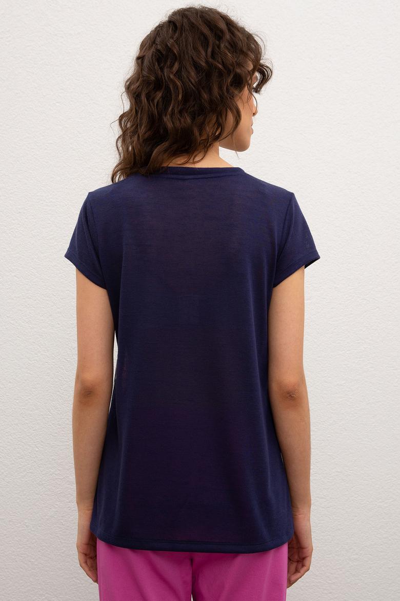 Kadın Lacivert Tişört - 50202591004
