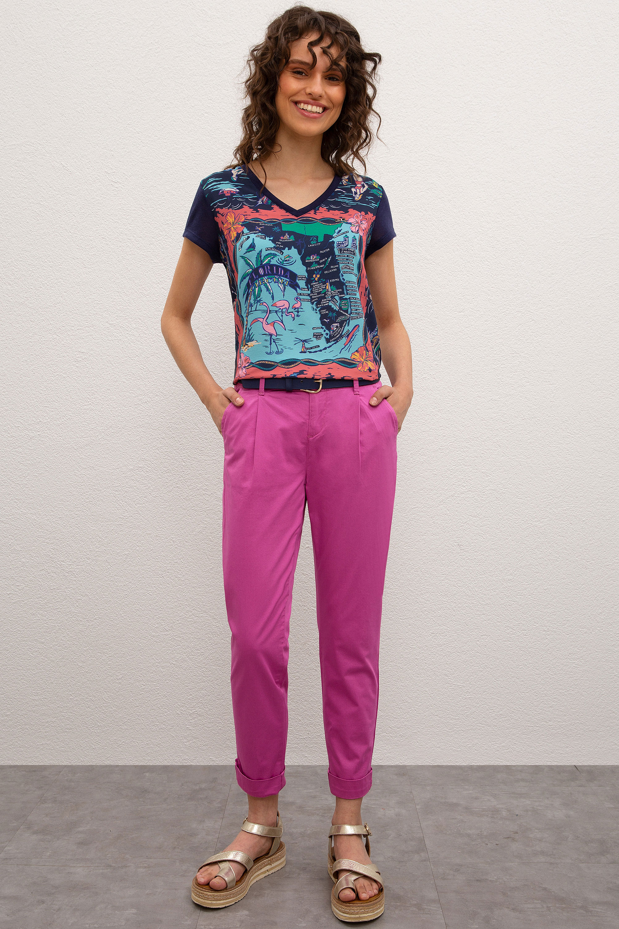 Kadın Lacivert Tişört - Image 4