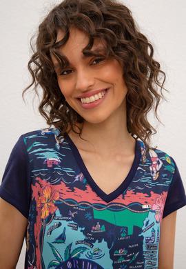 Kadın Lacivert Tişört - 50202591004