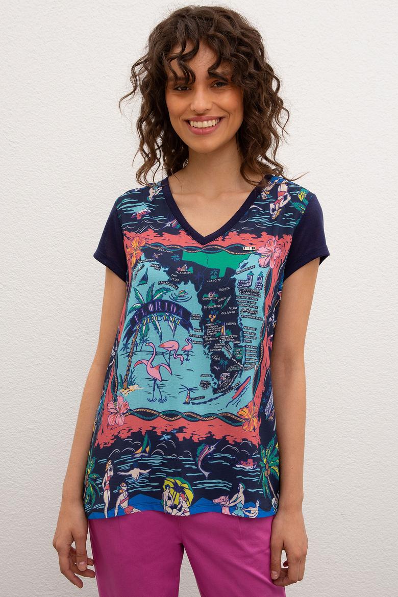 Kadın Lacivert Tişört