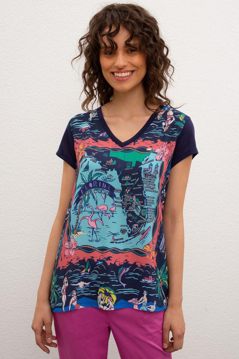 Kadın Lacivert Tişört