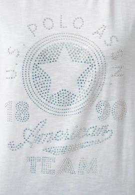 Kadın Beyaz Bisiklet Yaka T-Shirt - 50202606003