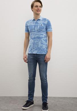 Erkek Açık İndigo Polo Yaka T-Shirt - 50203005021