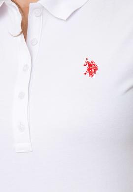 Kadın Beyaz Basic Polo Yaka Tişört - 50202756008