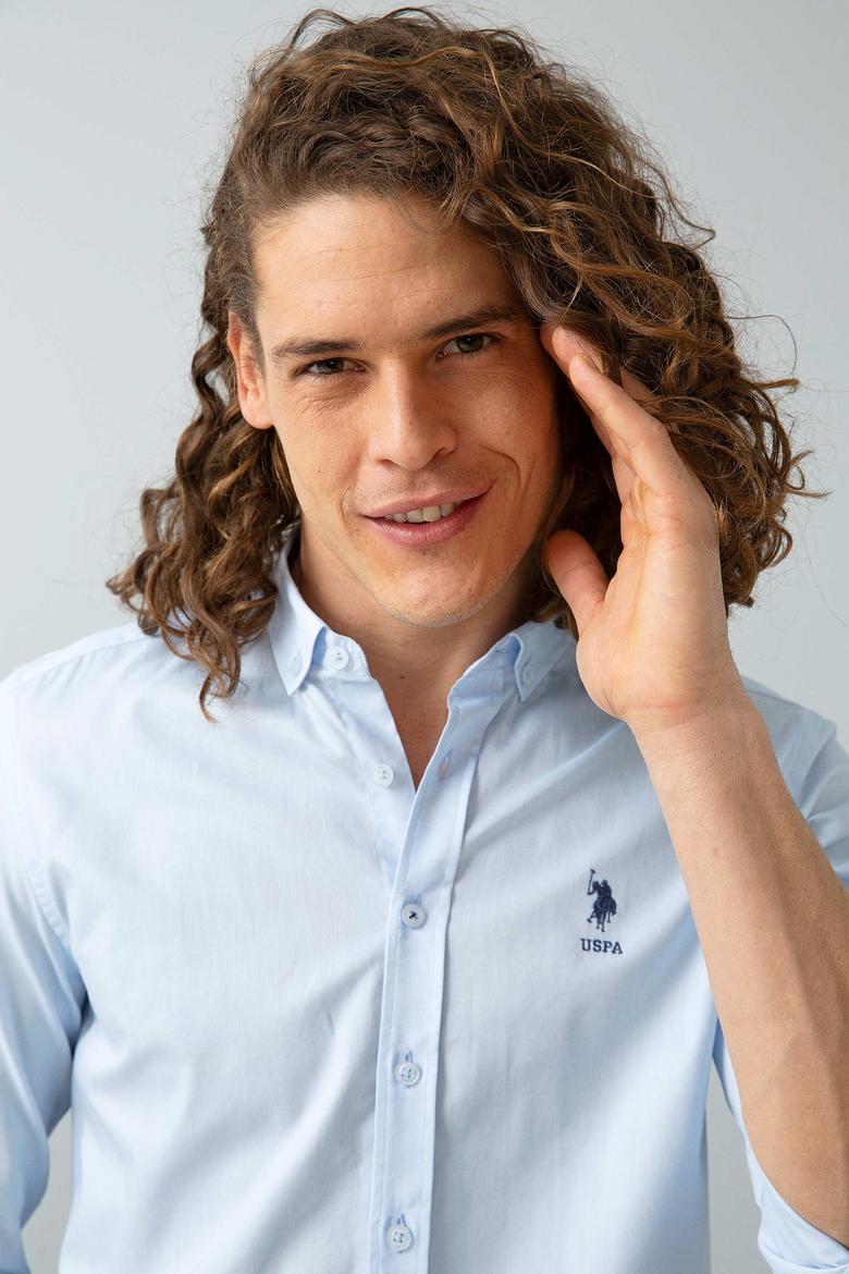 Erkek Mavi Gömlek Uzunkol - 50209139007