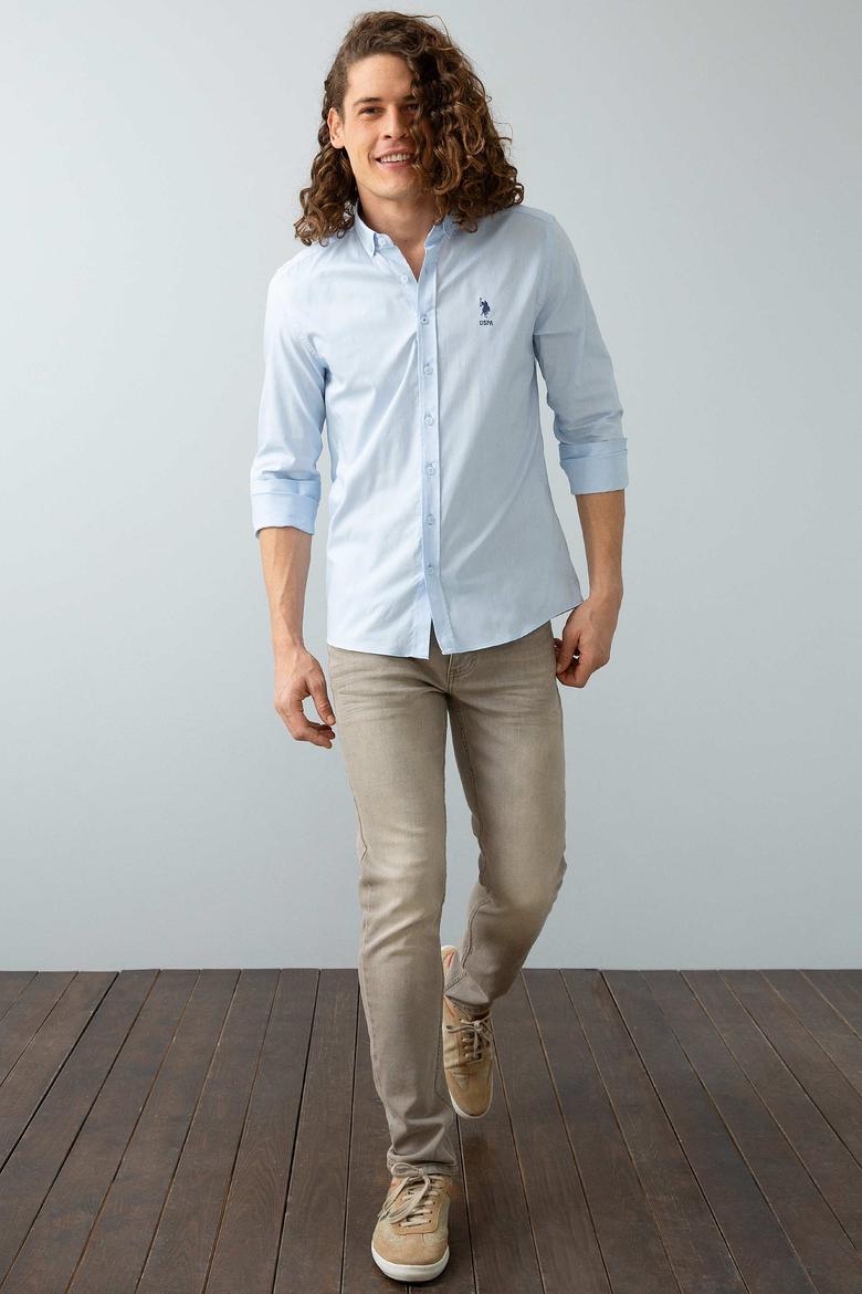 Erkek Mavi Gömlek Uzunkol - 50209139007