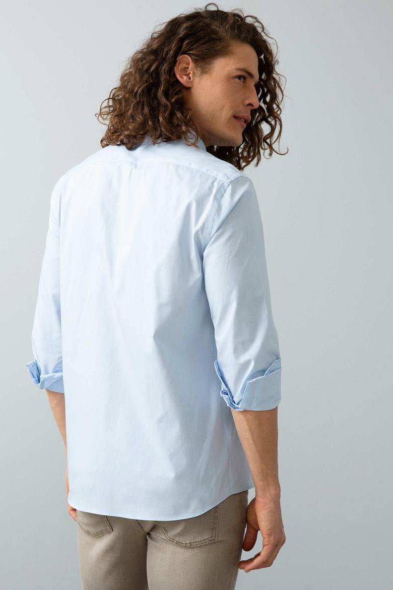Erkek Mavi Gömlek Uzunkol - 50209139007